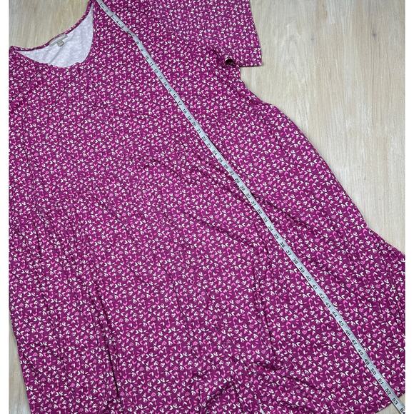 Woman Within Floral Button Up Empire Waist Pockets Midi Dress Plus 5X 38/40 - Picture 15 of 16